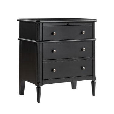 Griselda 3-Drawer Nightstand In Black