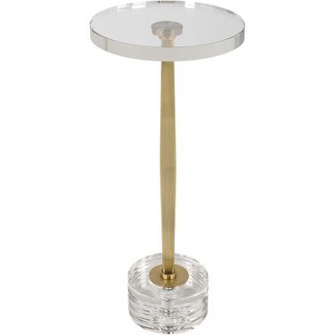 Groove Crystal Drink Table In Iron