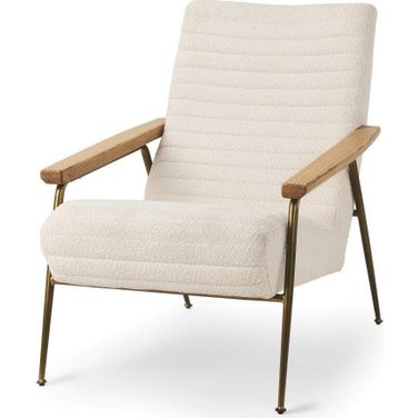 Grosjean Cream Boucle Accent Chair