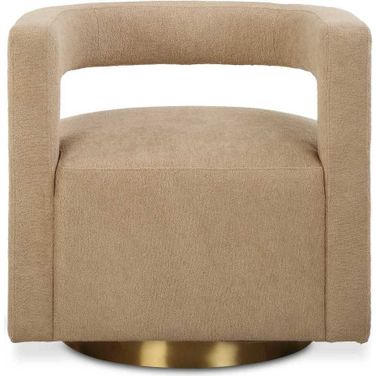 Grounded Modern Swivel Chair In Brown