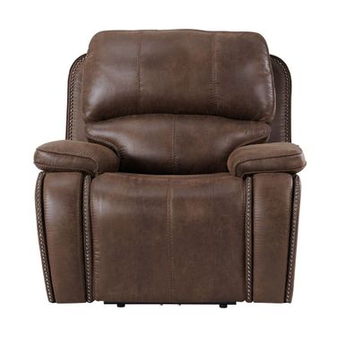 Grover Power Motion Recliner with Power Head Recliner In Brown