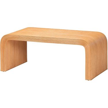 Guevara Fluted Rattan Coffee Table In Light Honey