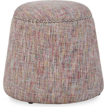 Gumdrop Confetti Chenille Ottoman In Pink
