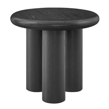 Gunda 24 Inch Round Side Table In Black