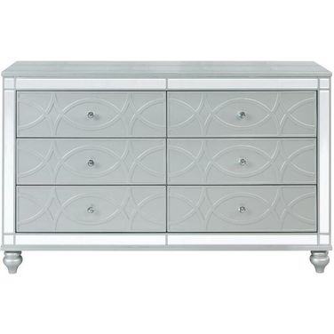 Gunnison 6-drawer Dresser Silver Metallic