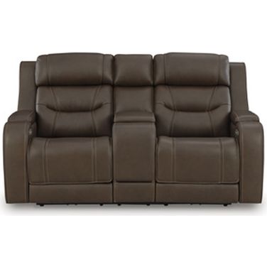 Guru Power Reclining Loveseat with Audio Seating In Brown