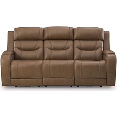 Guru Power Reclining Sofa with Audio Seating In Caramel
