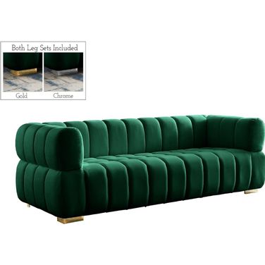 Gwen Velvet Sofa In Green