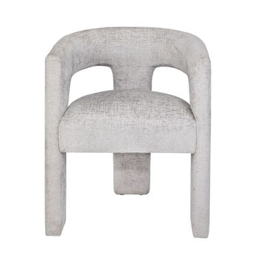 Gwen Upholstered Sculpture Armchair In Grey