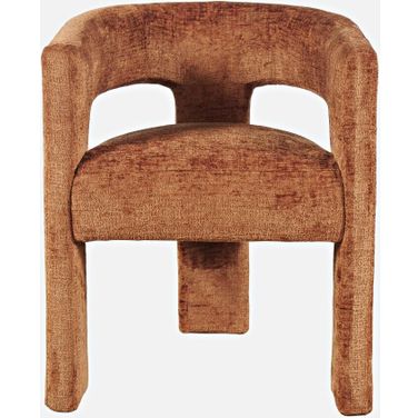 Gwen Upholstered Sculpture Armchair In Rust
