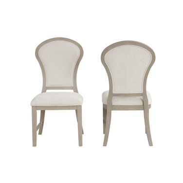 Gwendolyn Dining Side Chair Set of 2 In Cerused Taupe