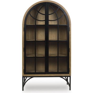 Gwenwich Accent Cabinet In Natural and Black