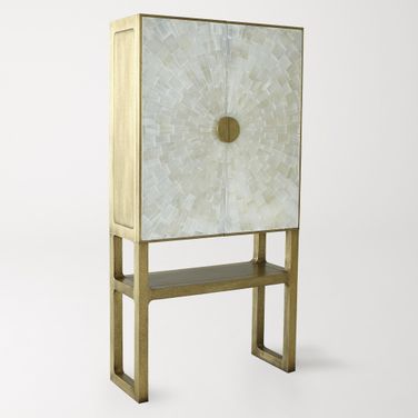 Gypsum Bar Cabinet In Gold