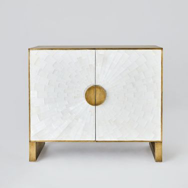 Gypsum Cabinet In White