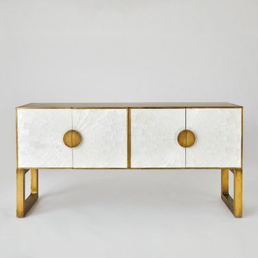 Gypsum Console In White