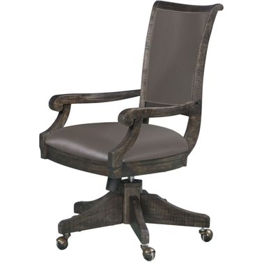 Sutton Place Weathered Charcoal Taupe Swivel Chair