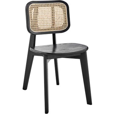Habitat Wood Dining Side Chair In Black