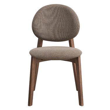 Hadasa Side Chair Set of 2 In Walnut and Light Brown