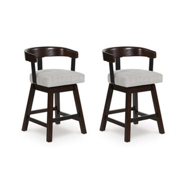 Haddigan Counter Height Barstool Set of 2 In Dark Brown