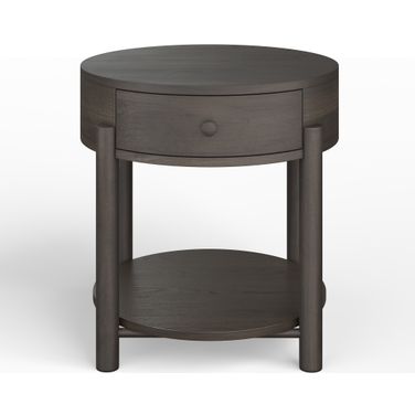 Hadleigh Shaped Accent End Table In Coffee Bean