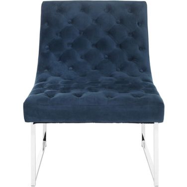 Hadley Navy Velvet Tufted Accent Chair