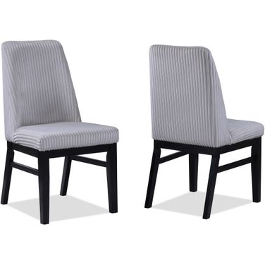Hadley Side Chair Set of 2 In Light Grey
