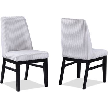 Hadley Side Chair Set of 2 In White and Black