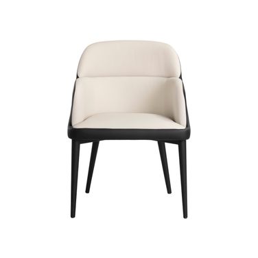 Hagan Dining Armchair In Dillon Cream and Dillon Black