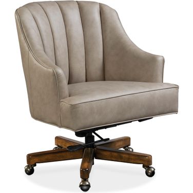 EC Haider Beige Leather Executive Chair