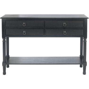 Haines 4Drw Console Table in Black