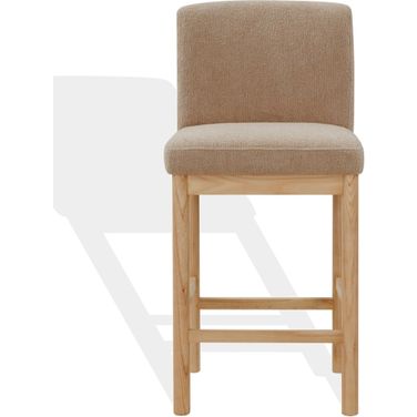 Halcy Boucle Counter Stool In Oatmeal and Natural
