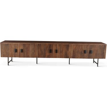 Halden 98 Inch Plasma Cabinet In Pecan Brown
