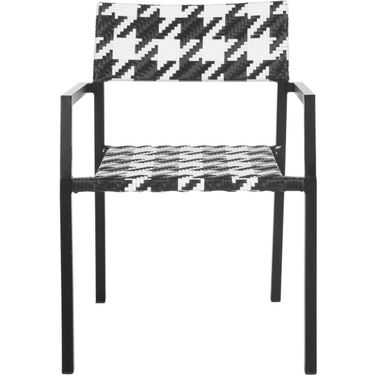 Halden Black and White Arm Chair Set of 2