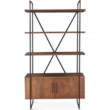 Halden Tall Bookshelf In Pecan Brown