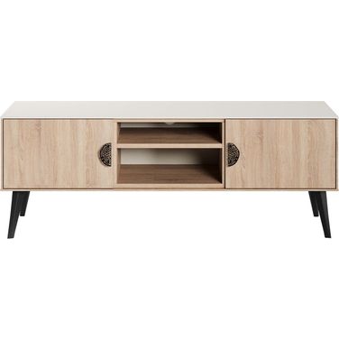 Haley 55.10 Inch Tv Stand In Natural and Nude