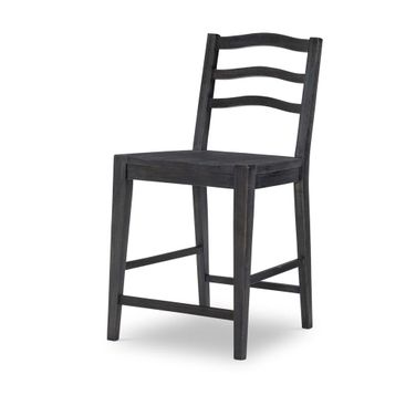 Halifax Counter Height Ladder Back Chair Set of 2 In Flax and Java
