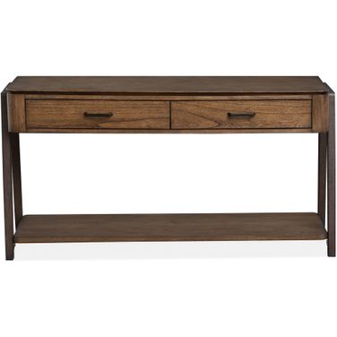 Hallie Rectangular Sofa Table In Milk Chocolate And Dark Chocolate