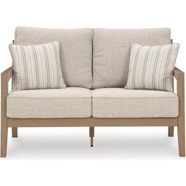 Hallow Creek Outdoor Loveseat with Cushion - Driftwood Hallow Creek Outdoor Loveseat with Cushion - Driftwood
