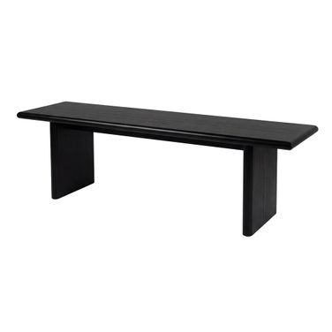 Halsmstad Wood Dining Bench In Black