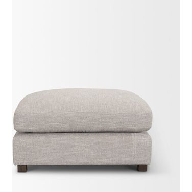 Halston Performance Fabric Large Ottoman In Gray