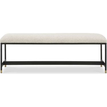 Halston Upholstered Bench In Black and White