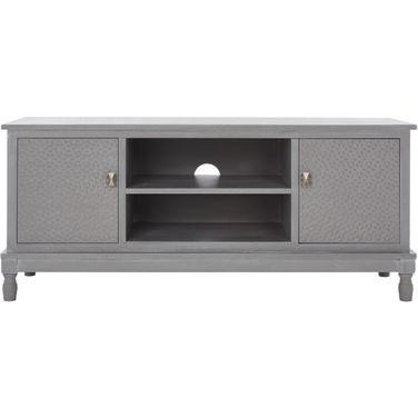 Halton 2 Door 1 Shelf Media Stand in White Wash