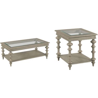 Hamilton Rectangular Occasional Table Set In Timberwolf