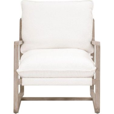 Stitch and Hand Hamlin Club Chair In Snow and Natural Gray
