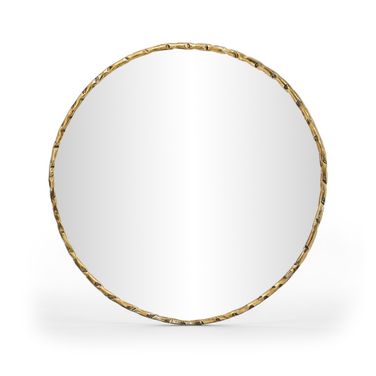 Hammer Iron Mirror In Gold