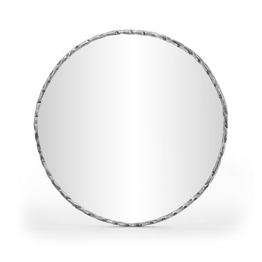 Hammer Iron Mirror In Silver