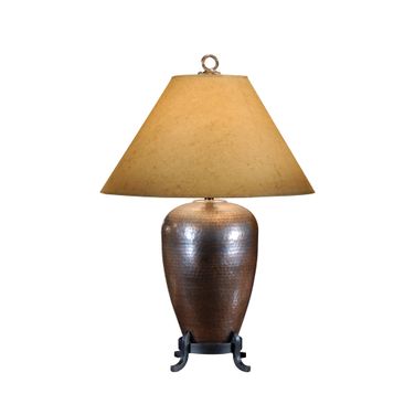 Hammered Lamp In Black and Bronze