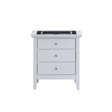 Hammond 3 Drawer Nightstand In White