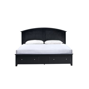 Hammond Farmhouse Storage Full Bed in Black