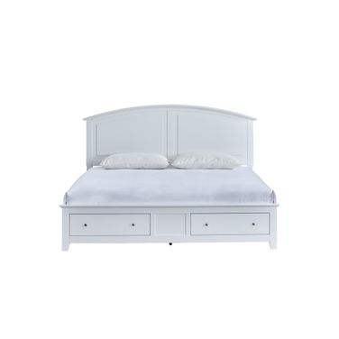 Hammond Farmhouse Storage Queen Bed in White